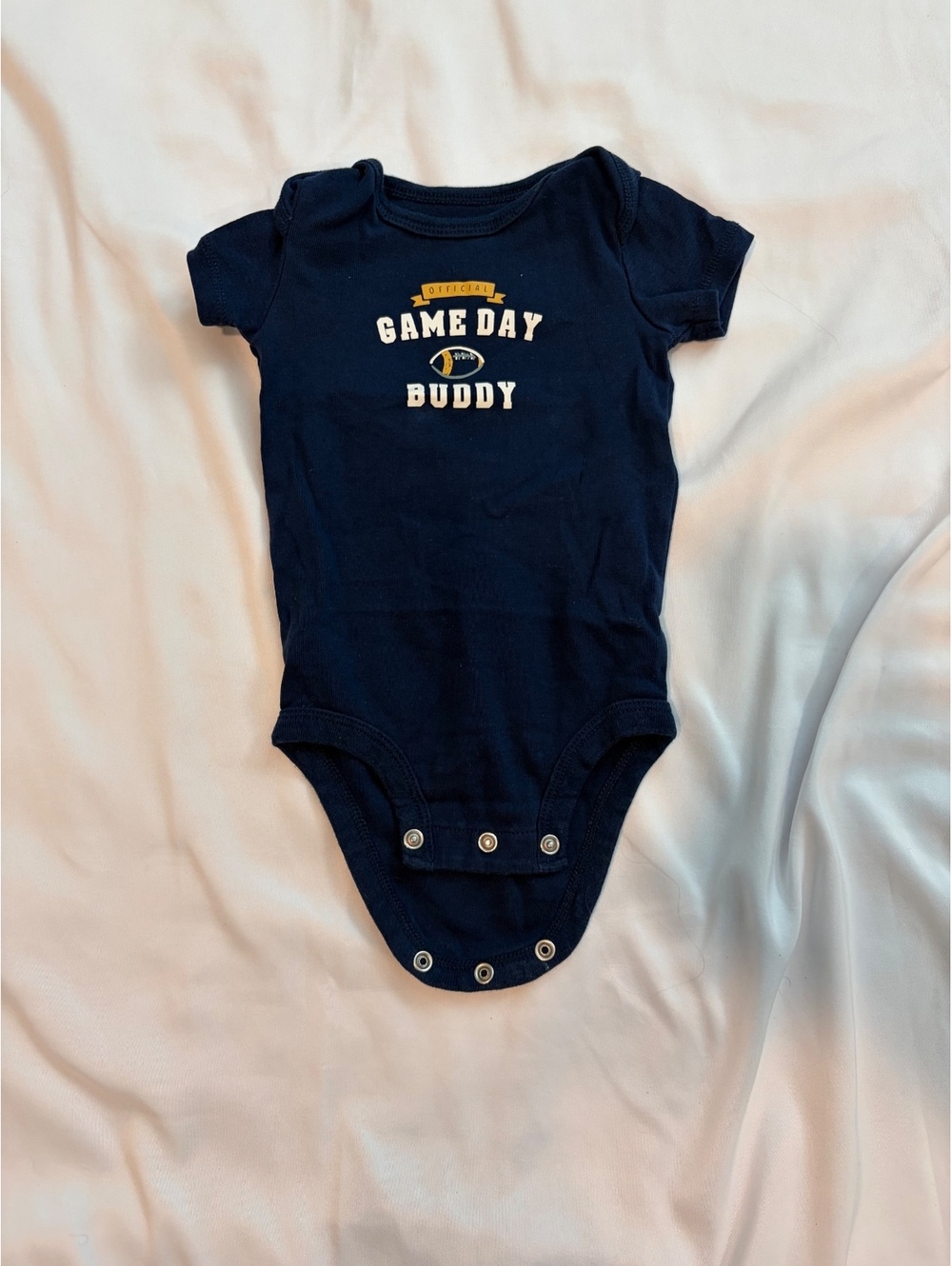 Carter's 6M Navy Blue Cotton Baby One piece Bodysuit - Game Day Buddy